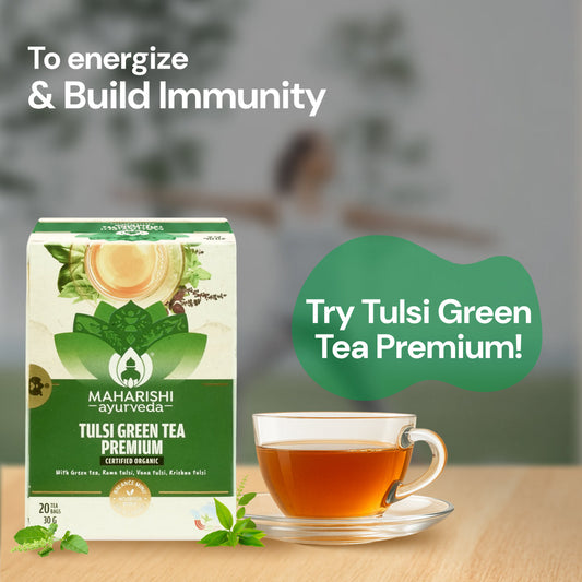 Tulsi Green Tea Premium | Organic Ayurvedic Blend