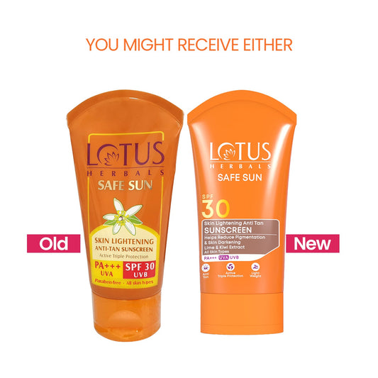 SAFE SUN Skin Lightening SUNSCREEN SPF-30 50g Pack of 2