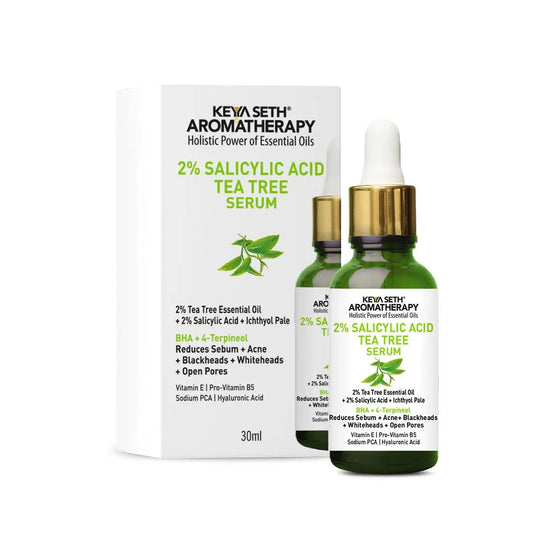 2% Salicylic Acid Tea Tree Serum, BHA + Terpineol, Acne, Blemishes, Blackheads, Whiteheads & Open Pores, Ichthyol Pale, Hyaluronic Acid, Vitamin E B5 30ml
