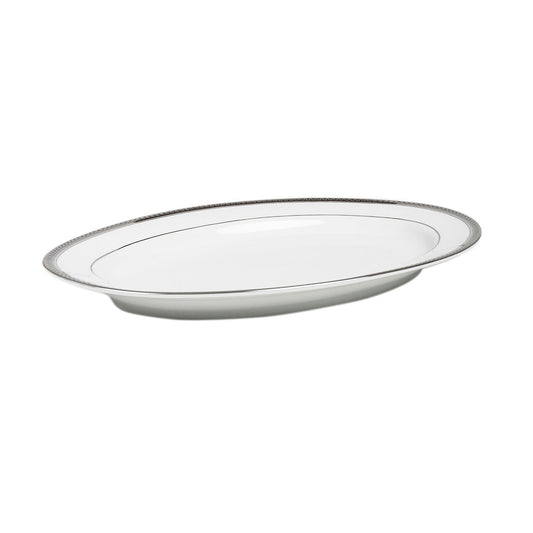 White Silver Piccadilly Oval Platter