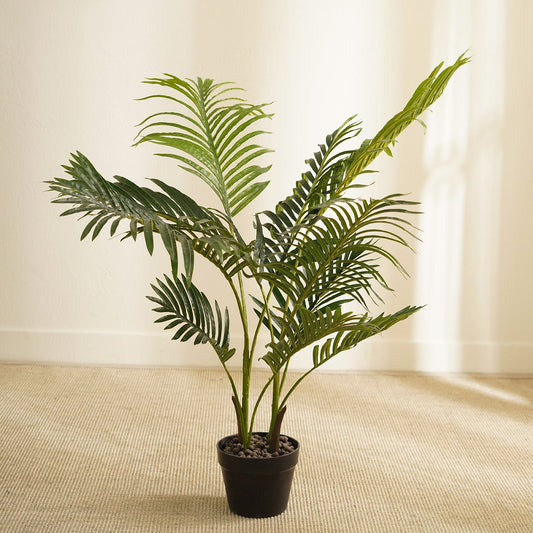 Green Artificial Areca Palm Potted Plant