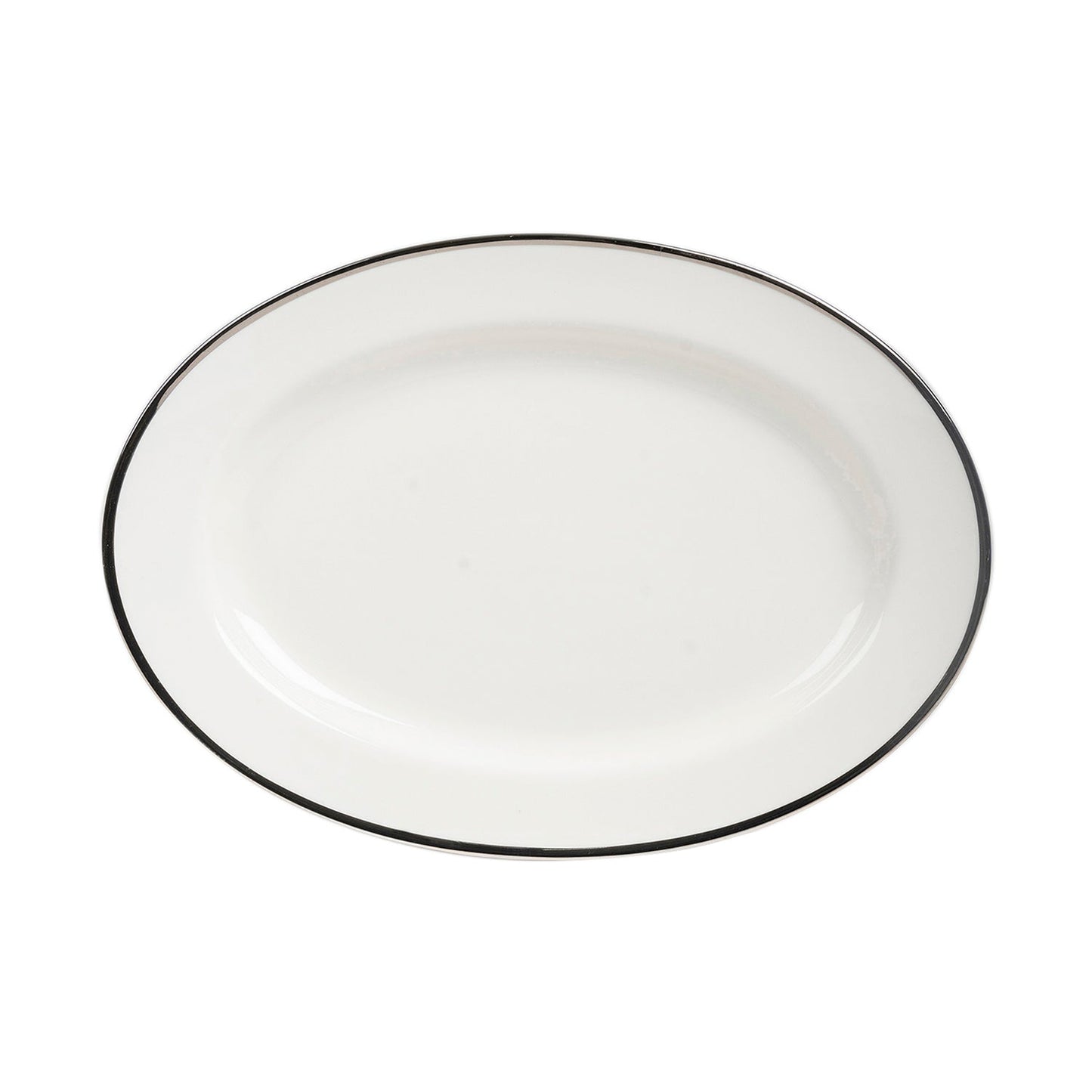 White Silver Victoria Oval Platter