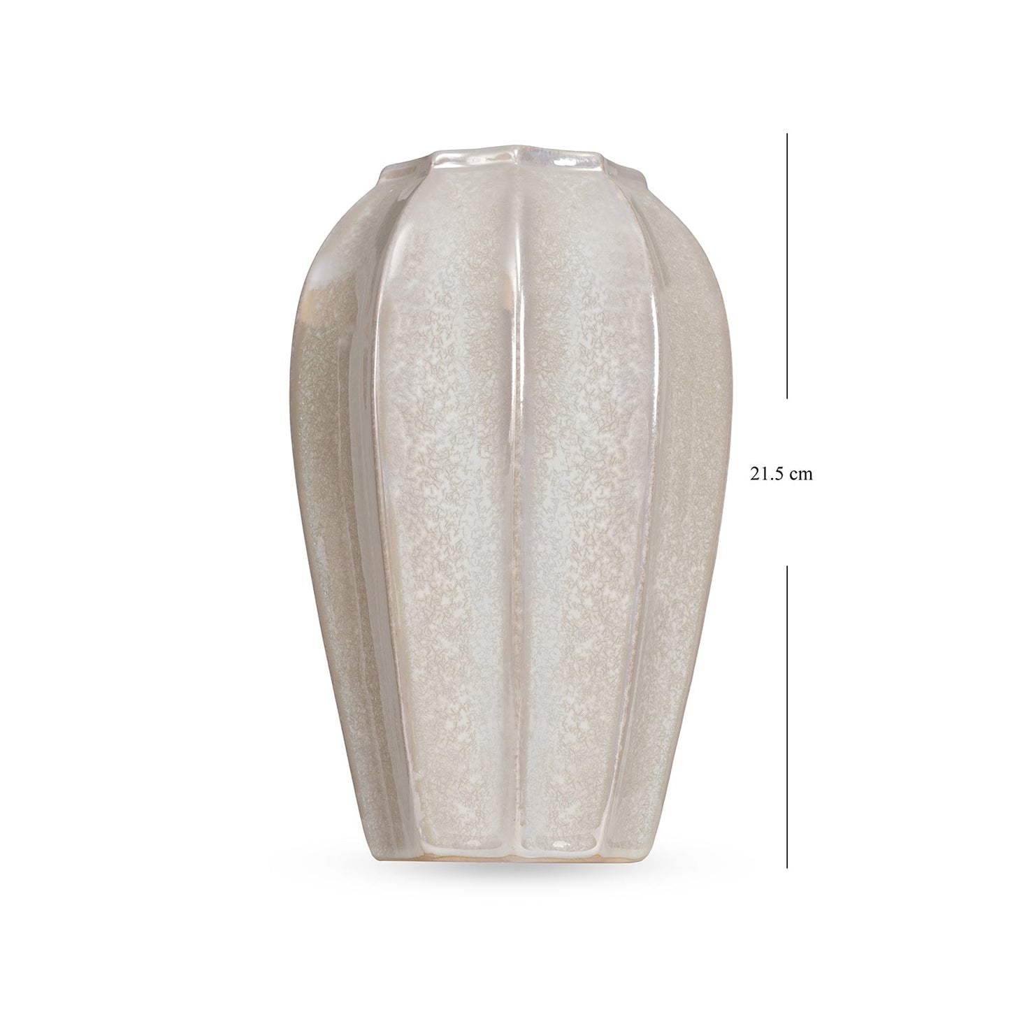 White Smooth Glaze Ceramic Vase - Medium