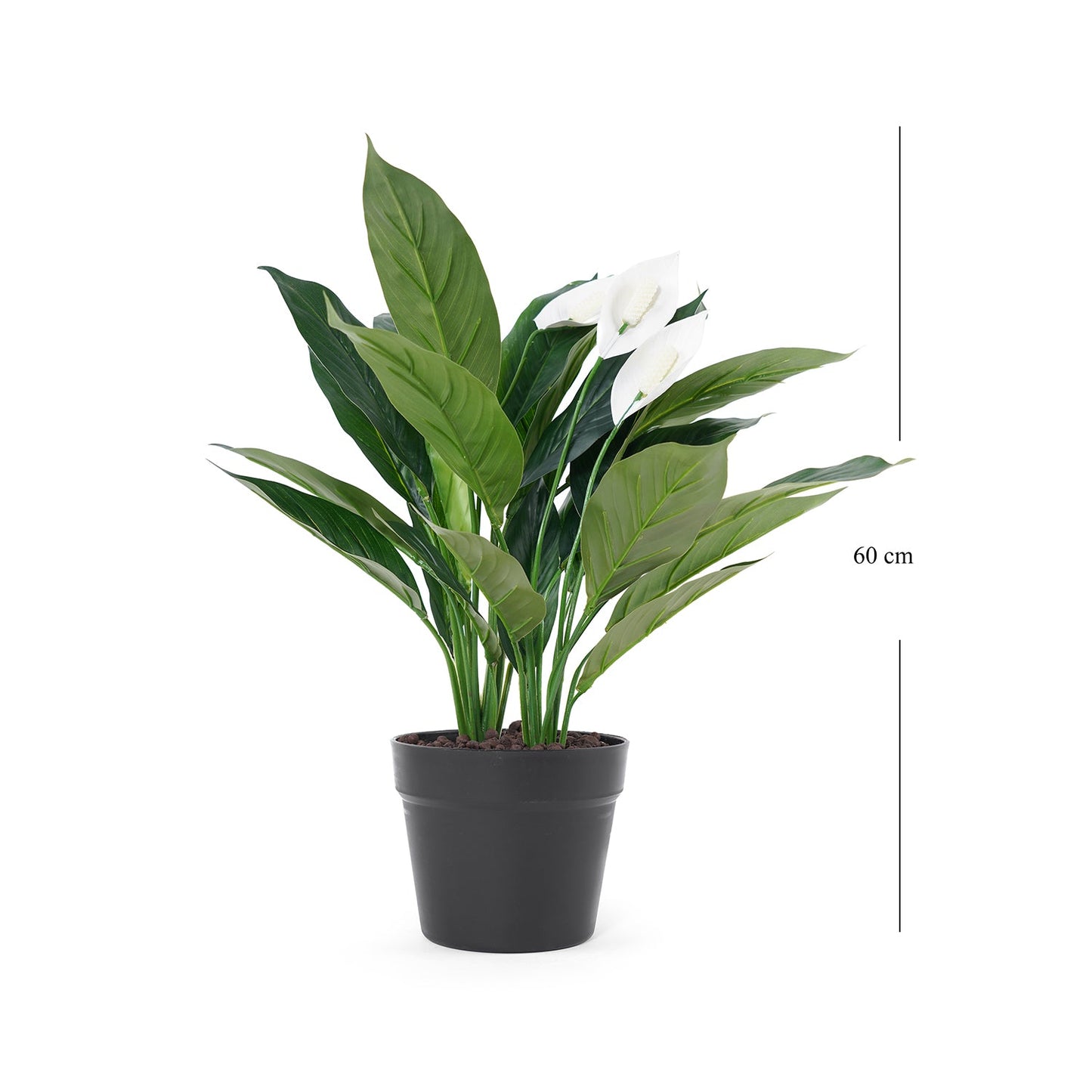 Green Faux Peace Lily Potted Plant