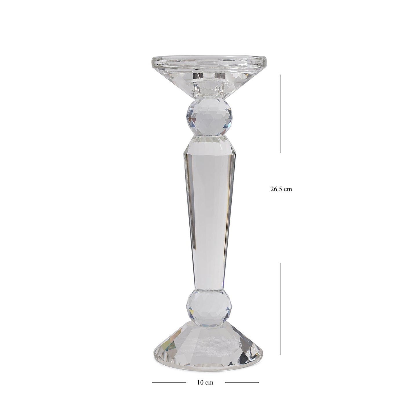 Clear Crystal Candle Holder