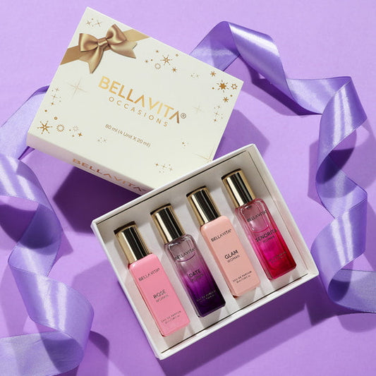 【Bella Vita】 Luxury Perfume Gift Set For Women - 4 x 20ml (Occasions)|ラグジュアリー ウィメン パフューム ギフトセット オケージョンズ|20ml