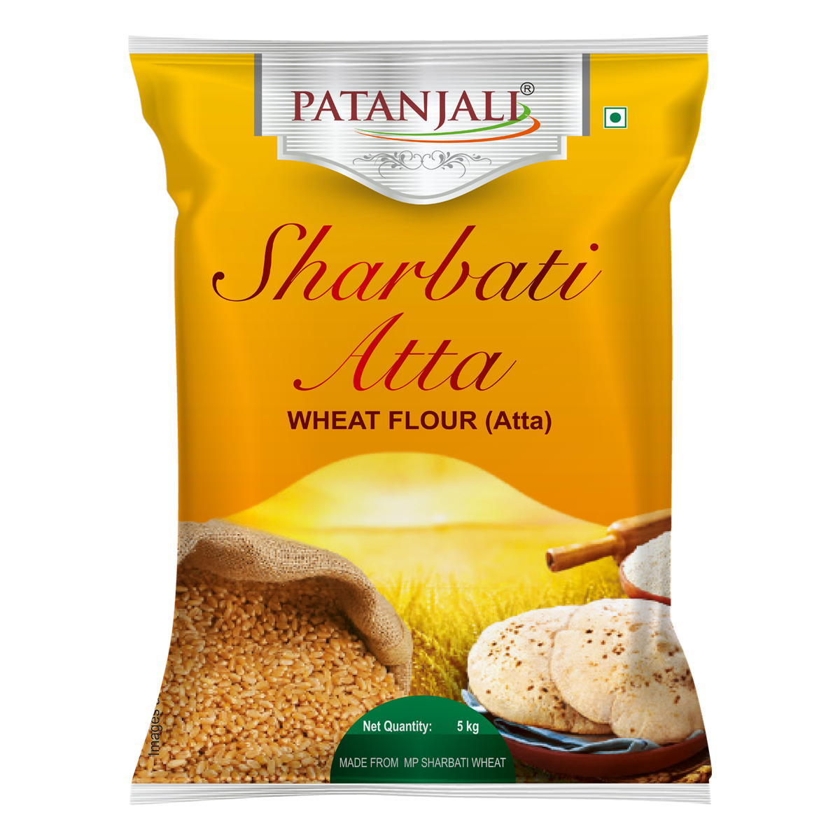 Patanjali Sharbati Whole Wheat Atta (5 kg)