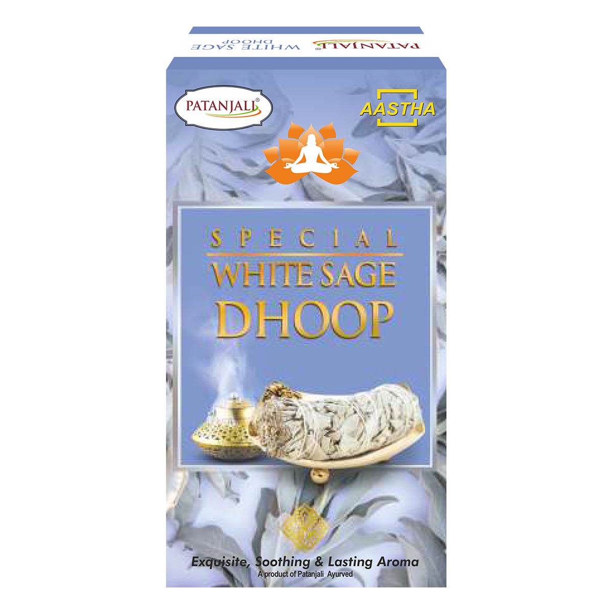 Aastha Special Whitesage Dhoop - 10 N