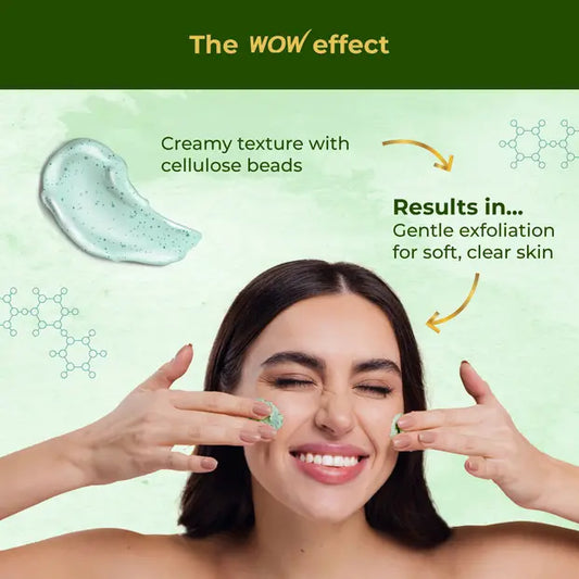 Neem & Hyaluronic Acid Face Scrub Pimple-Free, Glowing Skin 100ml