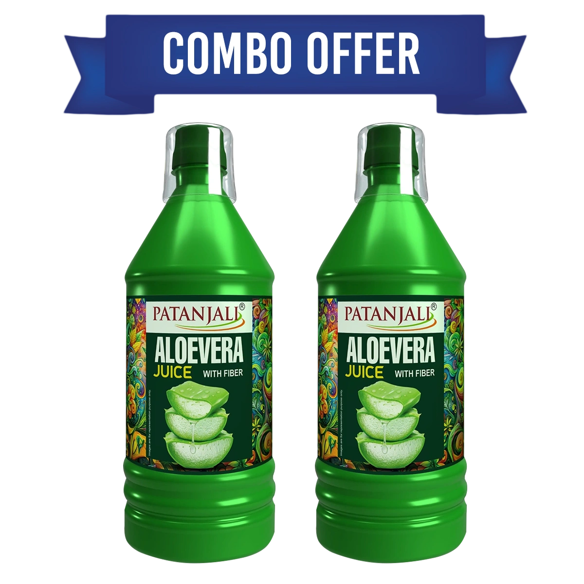 Combo Aloevera Juice Fibre 1L (Pack Of 2)