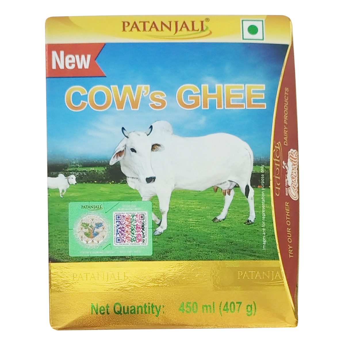 【Patanjali】 Patanjali Cow's Ghee 450g|パタンジャリ 牛ギー|450g