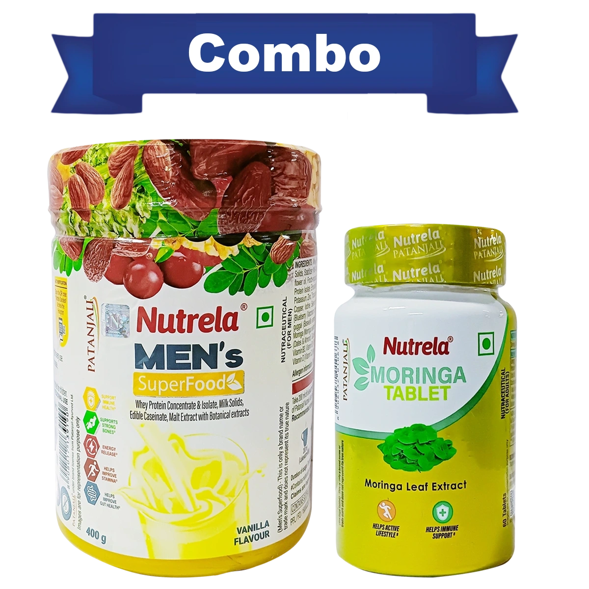 Combo Pat. Nutrela Men'S Superfood + Moringa (400G+60N)