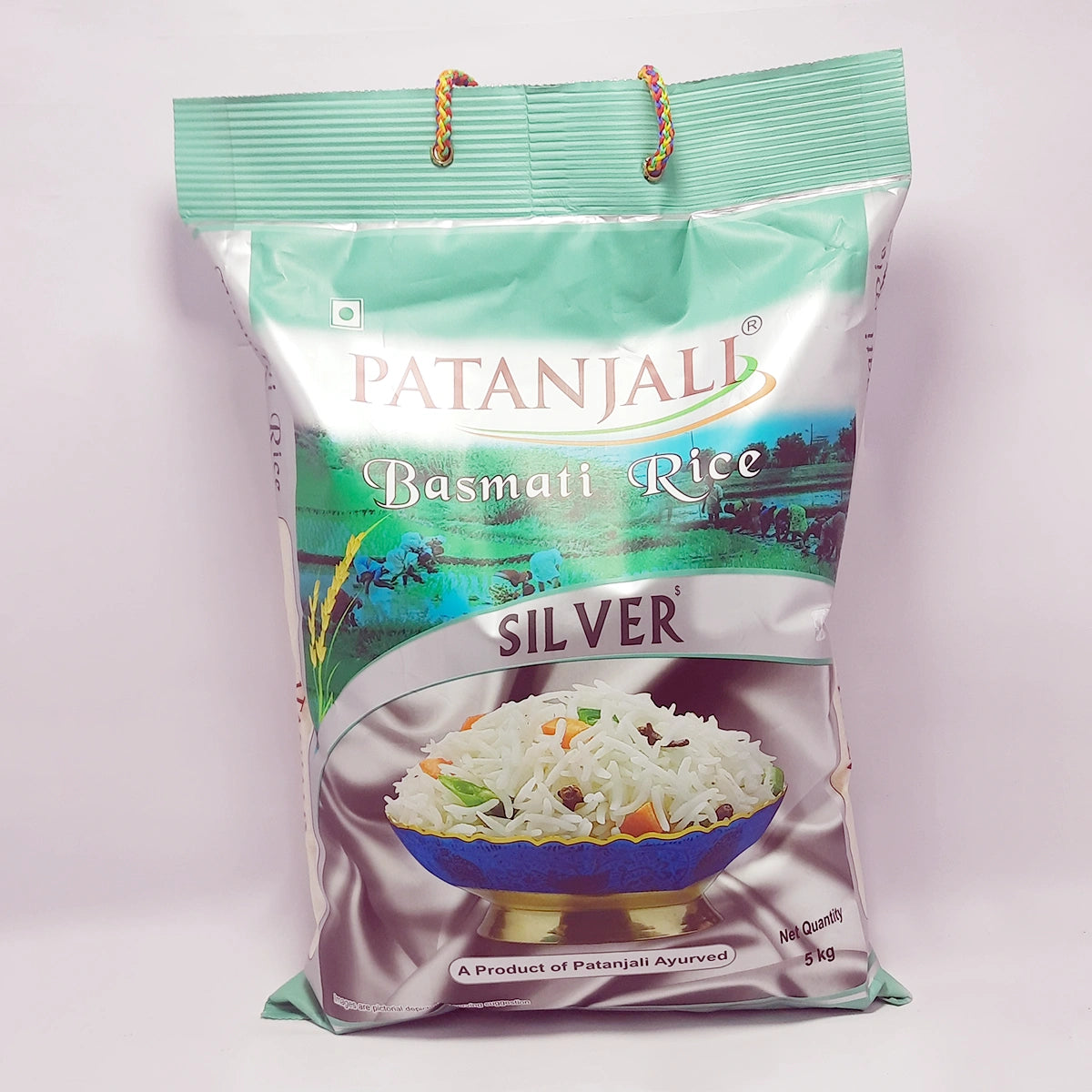 【Patanjali】 Patanjali Basmati Rice Silver 5000g|パタンジャリ シルバー バスマティライス|1kg