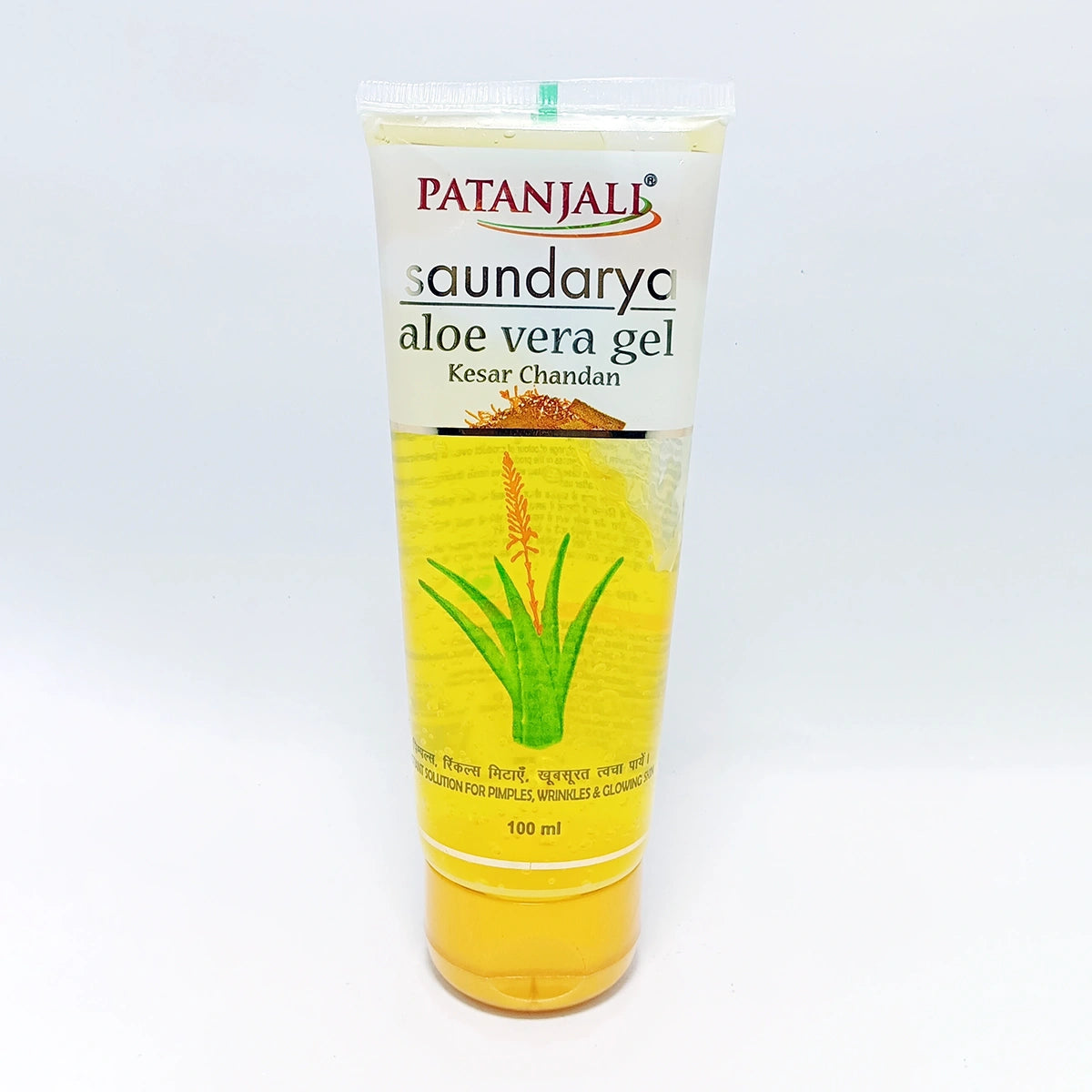 【Patanjali】 Patanjali Saundarya Aloe Vera Gel Kesar Chandan 100g|パタンジャリ サウンダリヤ アロエベラジェル ケサルチャンダン|60ml
