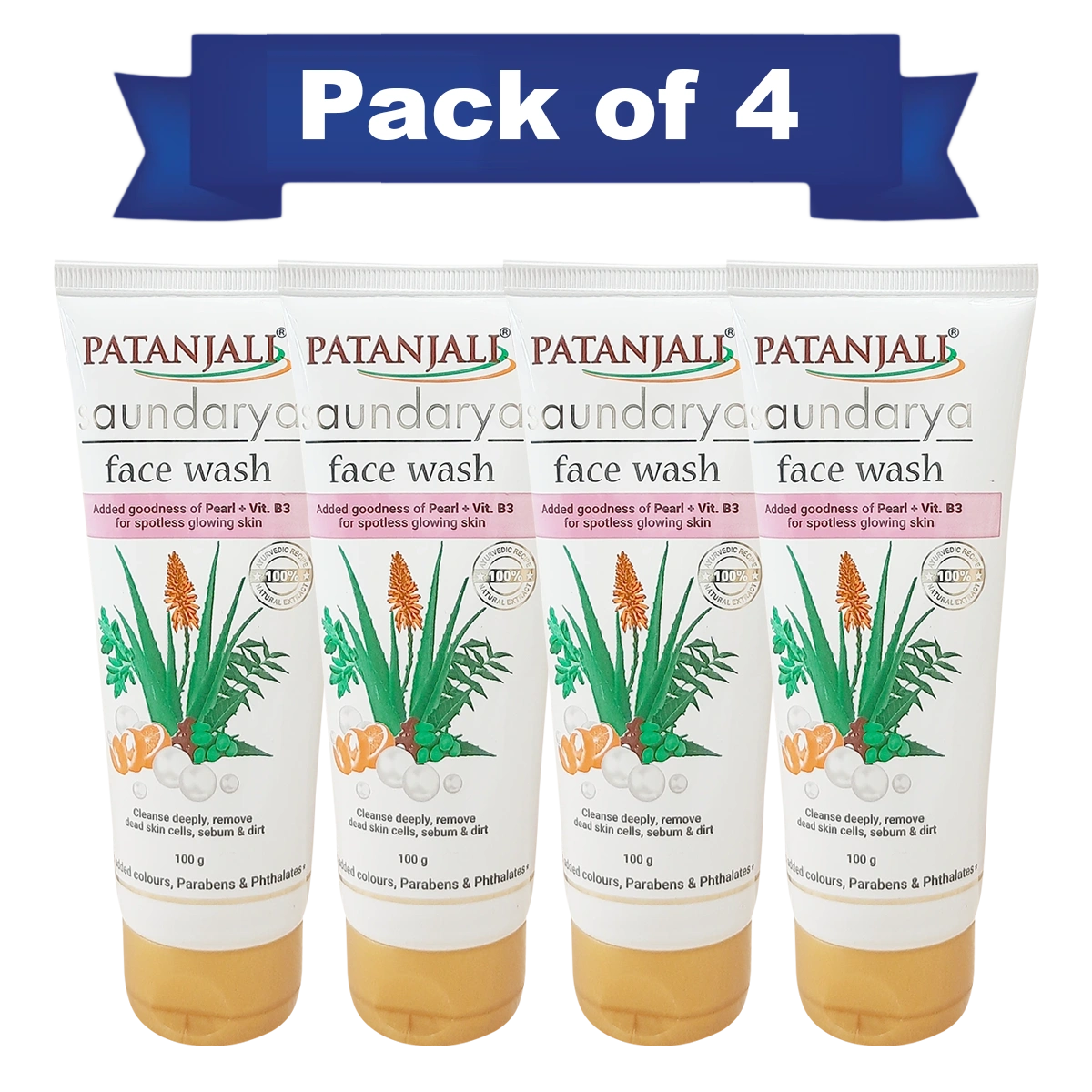 Patanjali Saundarya Face Wash (Pack of 4)