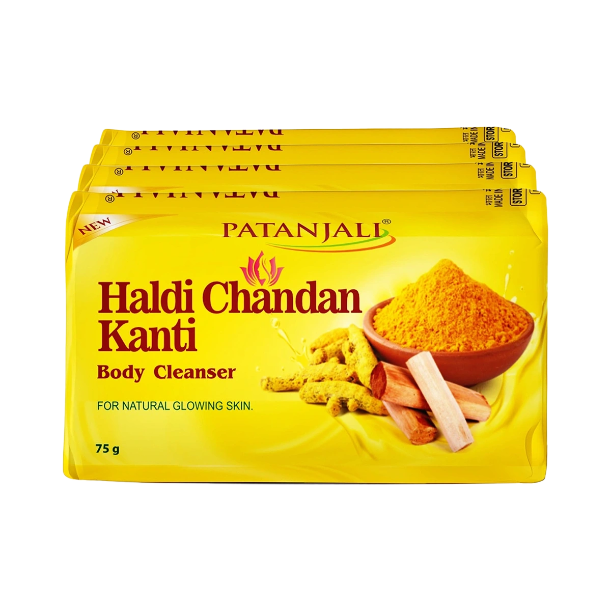Patanjali Haldi Chandan Kanti Body Cleanser-(4x1) 75 G