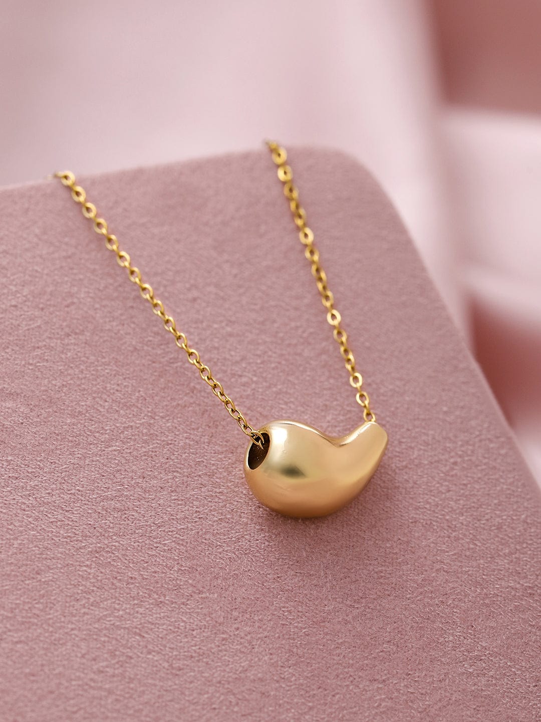 Cool Teardrop Pendant Chain Gold