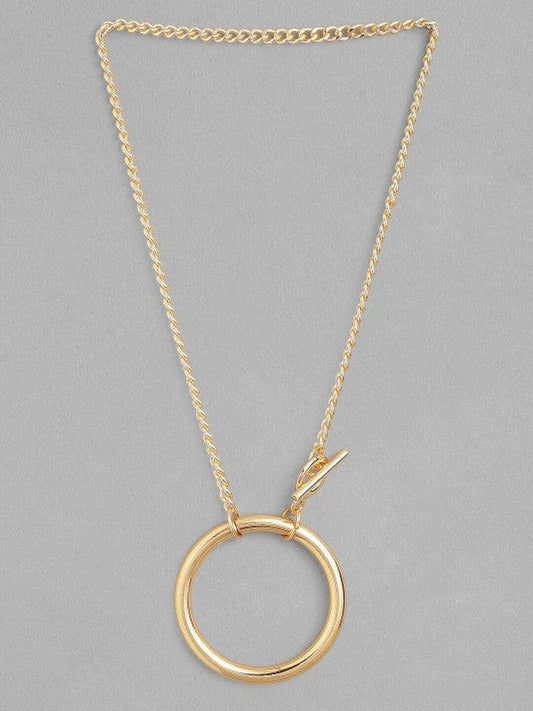 Loopy Toggle Statement Chain Necklace Gold