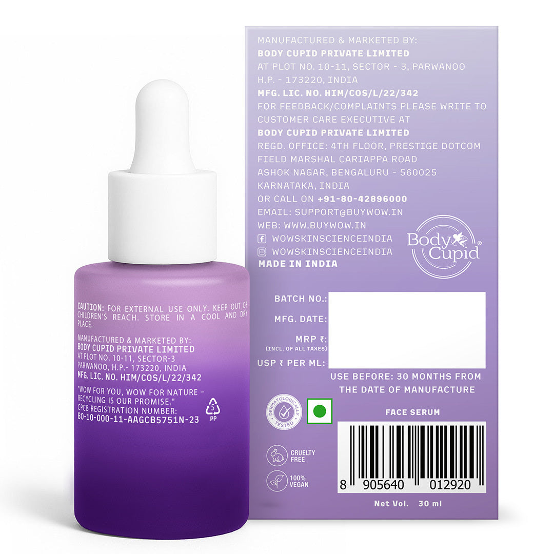 10% Niacinamide Face Serum Controls Oil & Enhances Complexion 30ml