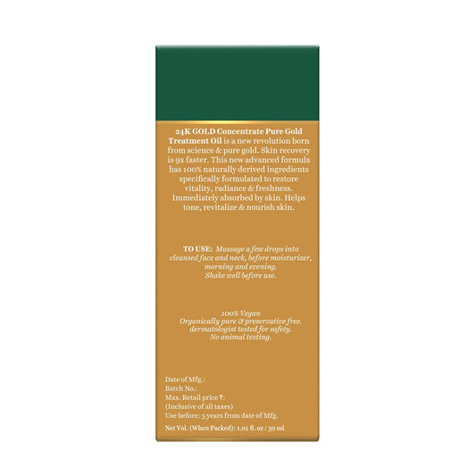 24K GOLD TREATMENT OIL Concentrate Pure Gold 30 ml