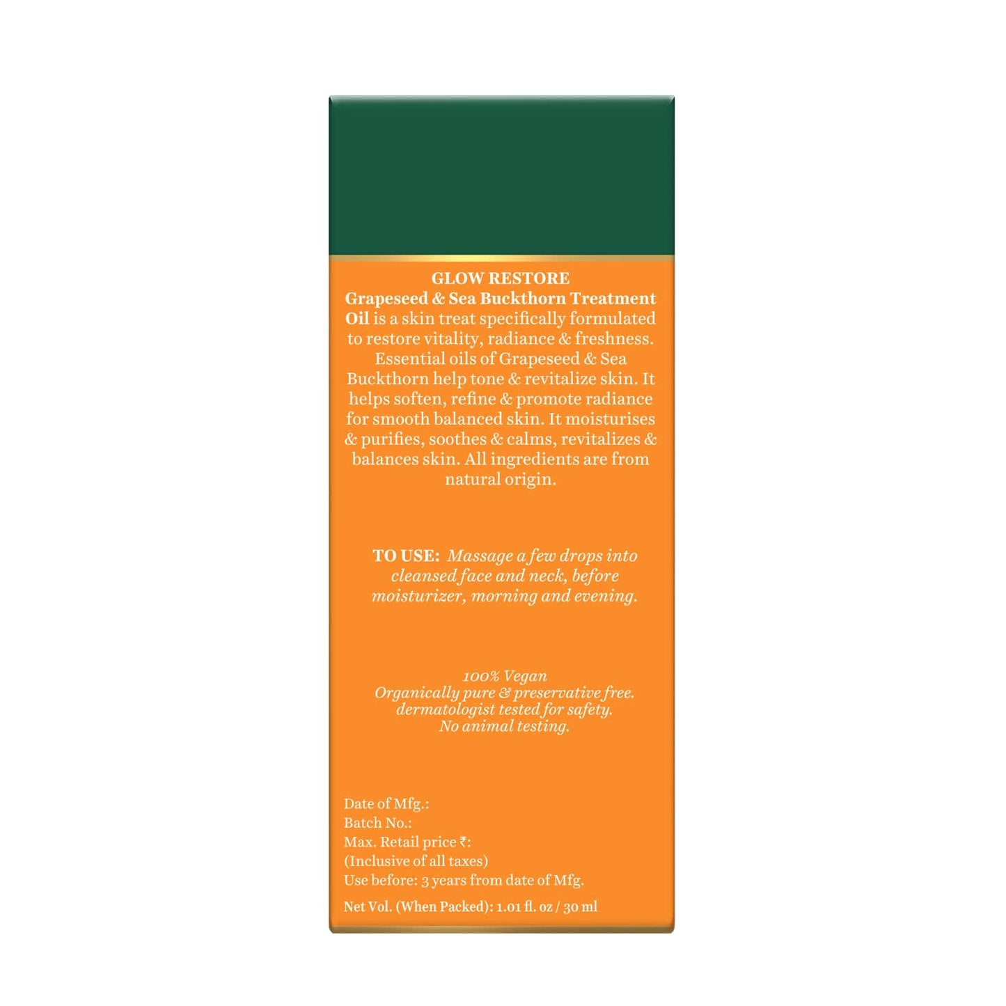 GLOW RESTORE Grapeseed & Sea Buckthorn Treatment Oil 30ml