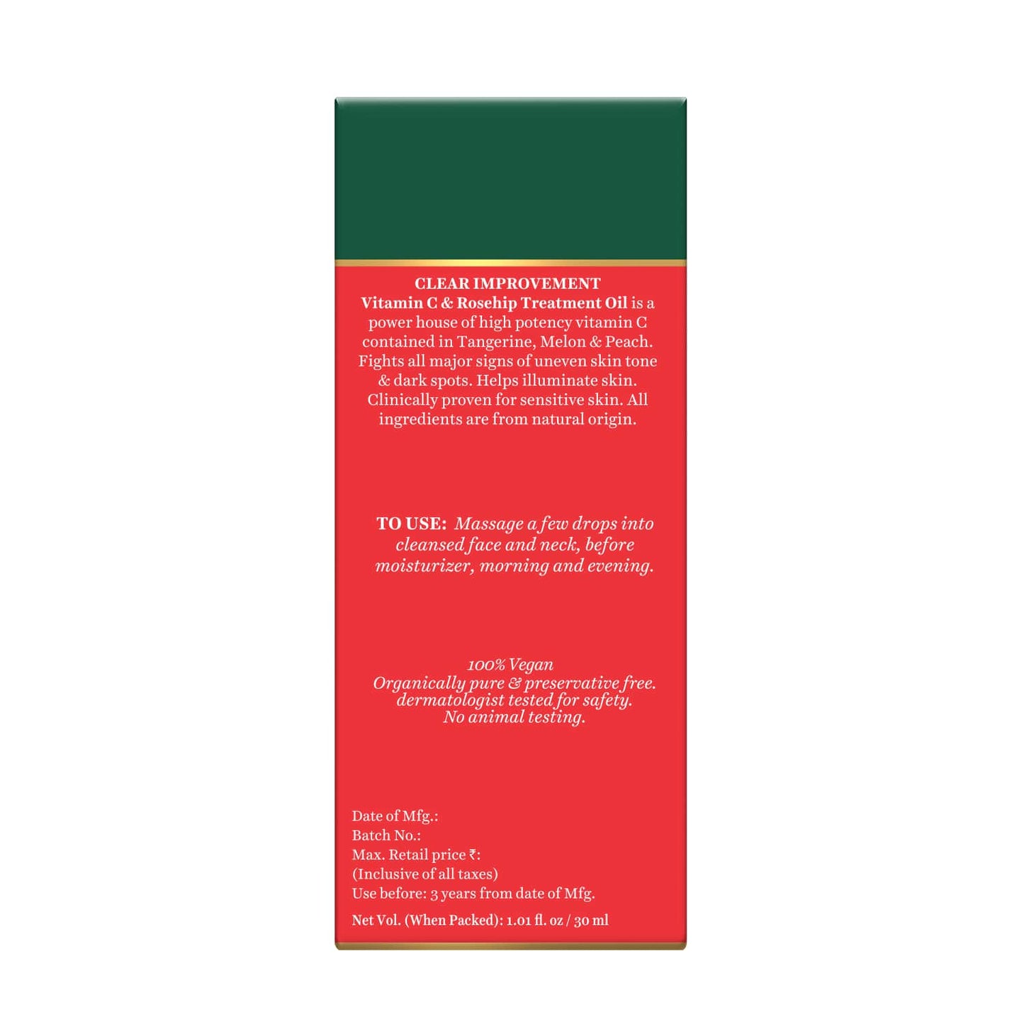 CLEAR IMPROVEMENT Vitamin C & Rosehip & Treatment Oil Brightness & Reduce Photo aging 30ml