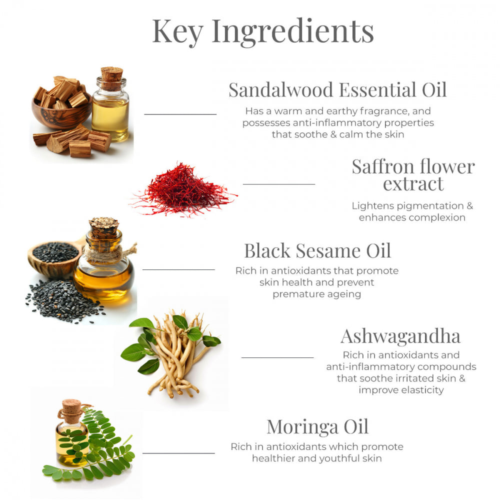 Body Massage Oil Sandalwood & Saffron 130ml