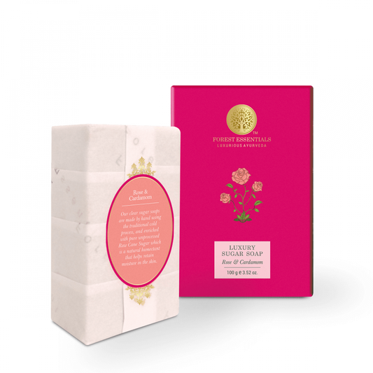 Luxury Sugar Soap Rose & Cardamom 100g