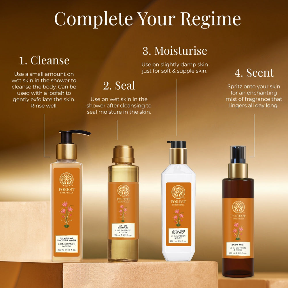 After Bath Oil Lime Saffron & Oudh 130 ml