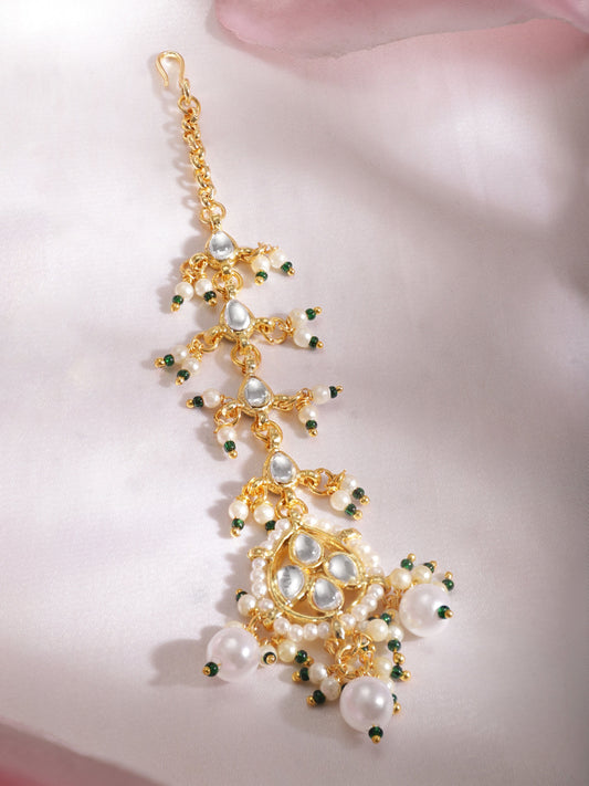 Tradition Touch Kundan Maang Tikka Gold