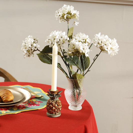 【Pure Home + Living】 Antique Gold & Green Pineapple Candle Holder - Small|アンティークゴールド&グリーン パイナップル キャンドルホルダー(S)|高さ10cm