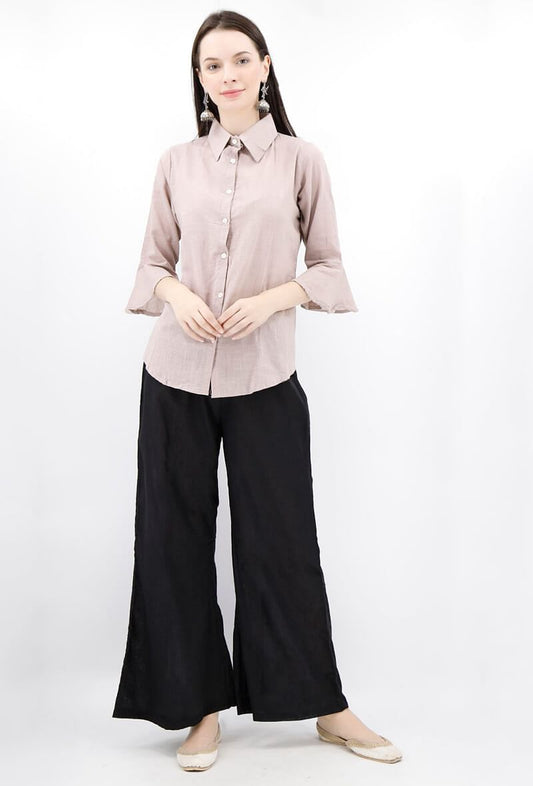 Lilac Button Down Shirt In Cotton Slub サイズ XS