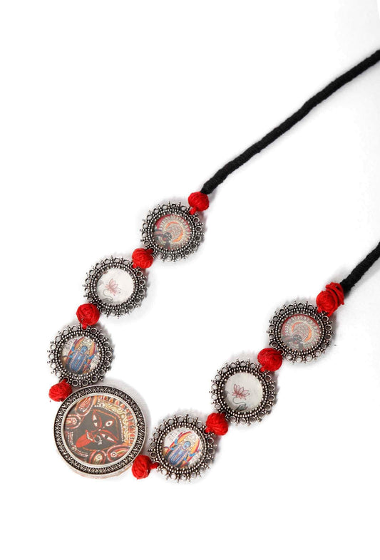 Seven Brass Pendant Goddess Kali Necklace