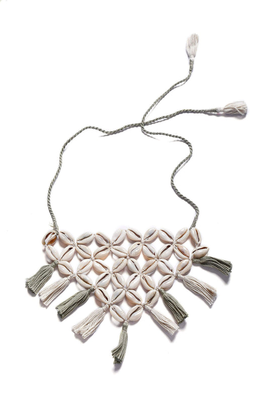Cowrie Shell Thread Necklace