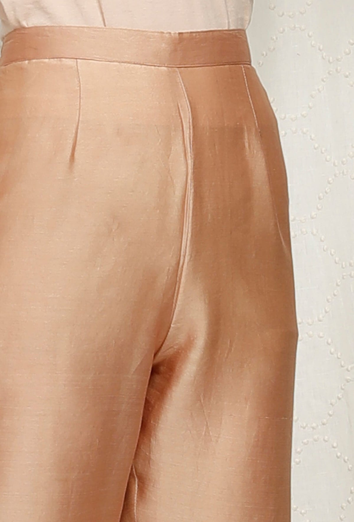 Golden Beige Pure Banarasi Chanderi Pants サイズ XS