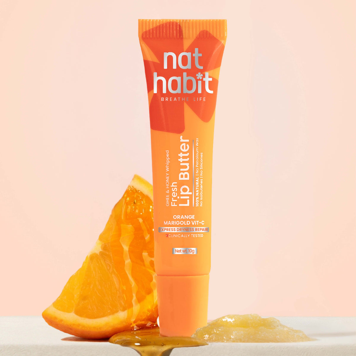 【Nat Habit】 Orange Marigold Vit-C Lip Tube|オレンジ マリーゴールド ビタミンC リップチューブ|10g