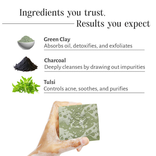 Purifying Body Bar – Green Clay & Activated Charcoal 100g