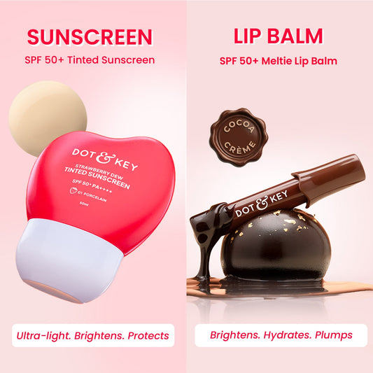 【Dot & Key】 Strawberry + Cocoa Sun-kissed Duo|ストロベリー + ココア サンキスト デュオ|50ml+4g