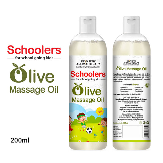 Schoolers Olive Kids & Baby Massage Oil – Soft, Non-Sticky, Light-weight & Quick-Absorbing Skin & Hair Nourishment 200ml