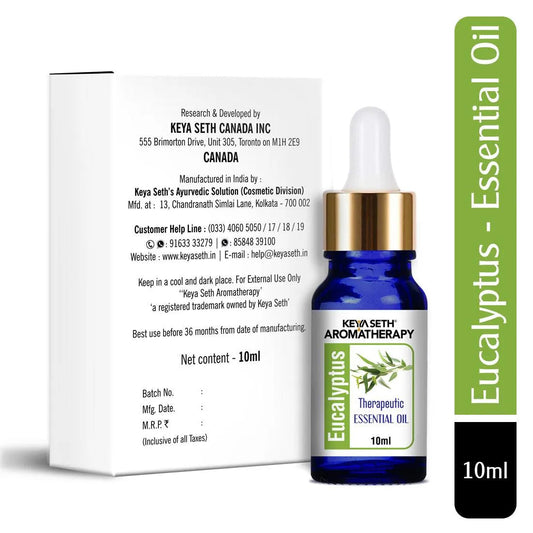 Eucalyptus Essential Oil, Therapeutic, Pure & Natural, Headache, Sinus, Nasal Congestion, Cold & Cough, Antiseptic & Insecticide 10ml 10ml