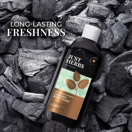 Mint Cooling Body Wash with Activated Charcoal 300ml