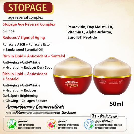 【Keya Seth】 Stopage-Age Reversal Treatment - Reduces Signs of Aging & Control Wrinkles, Rejuvenating, Night Cream for Glowing & Youthful Skin with Goodness of Essential Oil|ストッページ エイジリバーサル コンプレックス|50g