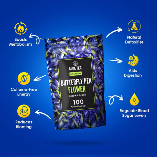 Butterfly Pea Flower Herbal Tea - 100 Teabags 100 Tea Bags