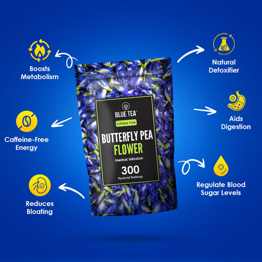 Butterfly Pea Flower Herbal Tea - 300 Teabags 300 Tea Bags