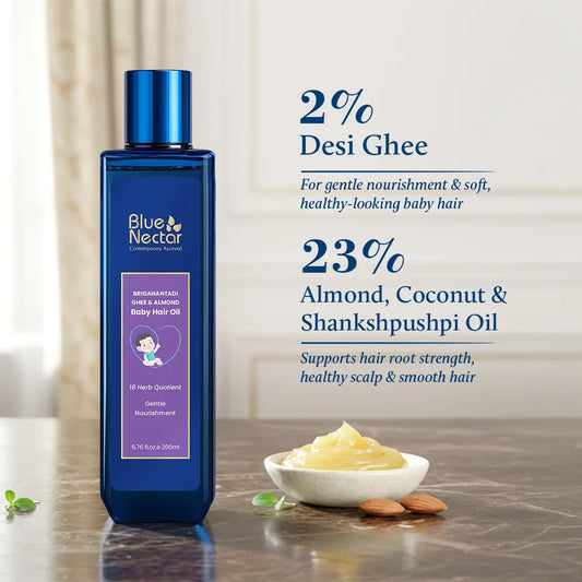Baby Hair Oil with Ghee for Nourishment and Baby Hair Growth(18 Herbs) 200ml