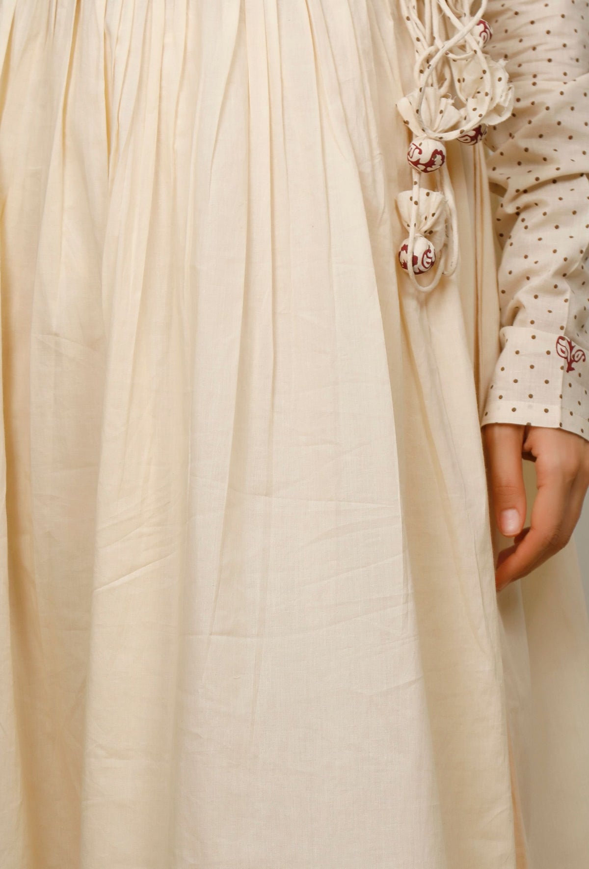 Beige Cotton Kurta サイズ S