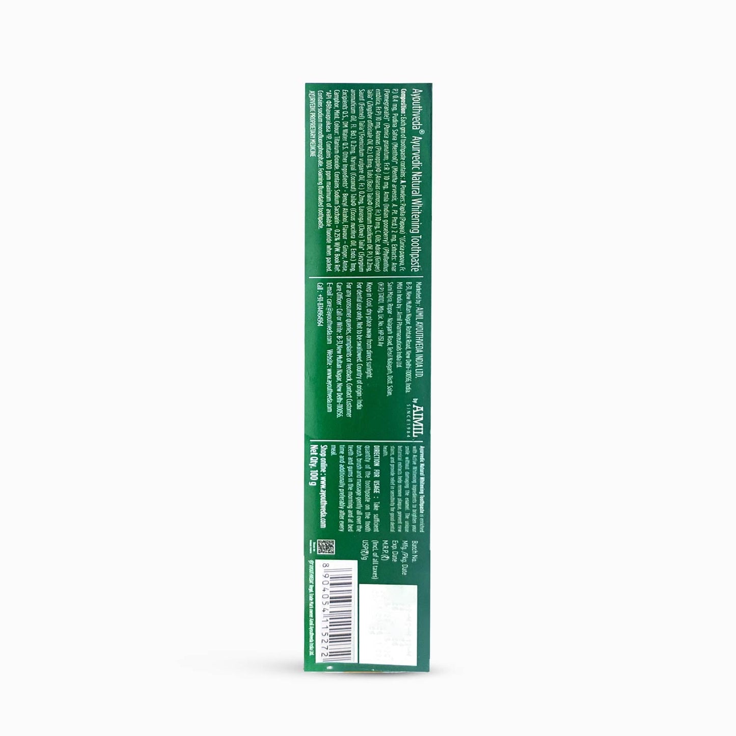 Natural Whitening Toothpaste Net qty.- 100 g each Set of 2 100g