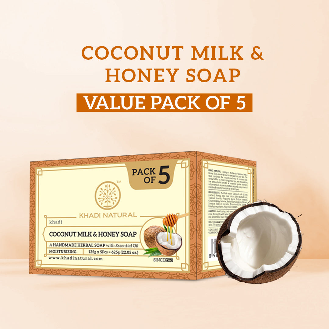 Herbal Coconut Milk & Honey Soap Combo Pack Of 5 125gm Each