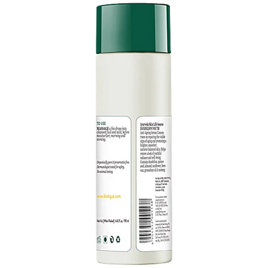 【Biotique】 DANDELION YOUTH Revitalizing Serum|ダンデライオン YOUTH エイジングケア セラム|190ML