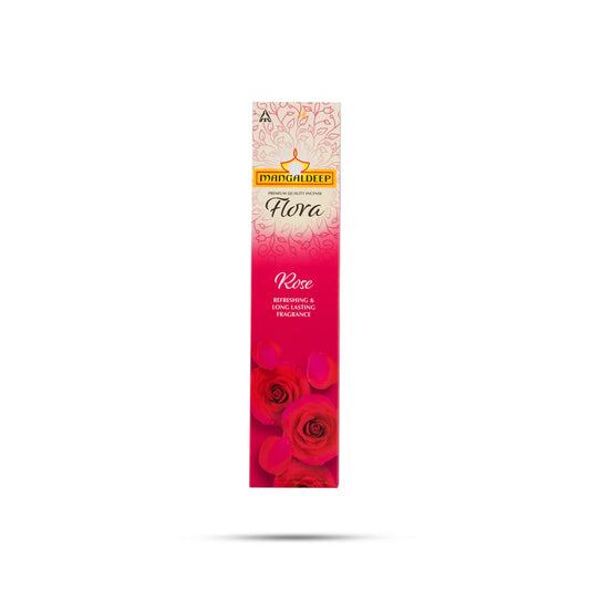 Flora Rose Incense Sticks - 100 Gms | Agarbatti/ Agarbathi for Pooja 100g
